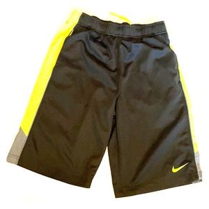 Nike Dri-fit L Black Neon Gray Shorts EUC